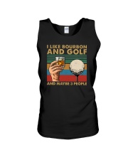 I Like Bourbon And Golf And Maybe 3 People Unisex Tank tile