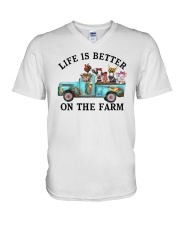 Life Is Better On The Farm V-Neck T-Shirt tile