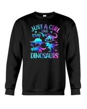 Just A Girl Who Loves Dinosaurs Crewneck Sweatshirt tile