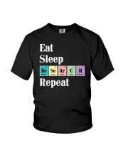 Eat Sleep Research Repeat Youth T-Shirt tile