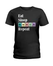 Eat Sleep Research Repeat Ladies T-Shirt tile