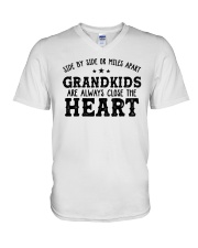 Side By Side Or Miles Aparts Grandkids V-Neck T-Shirt tile