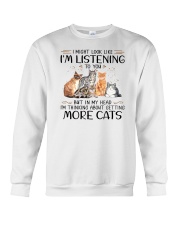I Might Look Like I'm Listening To Cats Crewneck Sweatshirt tile