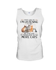 I Might Look Like I'm Listening To Cats Unisex Tank tile