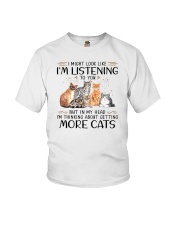 I Might Look Like I'm Listening To Cats Youth T-Shirt tile