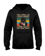 I Read Books I Drink Coffee And I Know Things Cat Hooded Sweatshirt tile