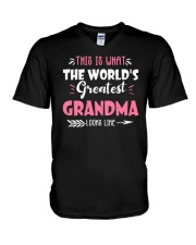 This Is What The World's Greatest Grandma V-Neck T-Shirt tile
