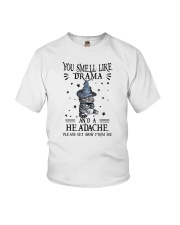 You Smell Like Drama And A Headache Cat Youth T-Shirt tile