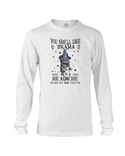 You Smell Like Drama And A Headache Cat Long Sleeve Tee tile