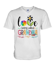 Love Being Called Grandma V-Neck T-Shirt tile