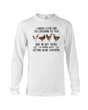 I Might Look Like I'm Listening To You Chickens Long Sleeve Tee tile