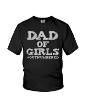 Dad Of Girls Outnumbered Youth T-Shirt tile