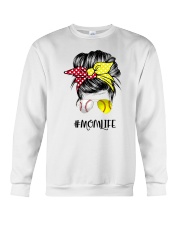 Mom Life Softball Baseball Crewneck Sweatshirt tile