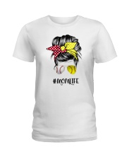 Mom Life Softball Baseball Ladies T-Shirt tile