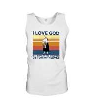 I Love God Unicorn Unisex Tank tile