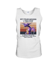 My Four Moods I Need Coffee Unisex Tank tile