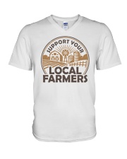 Support Your Local Farmers V-Neck T-Shirt tile