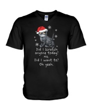 Did I Scratch Anyone Today Cat V-Neck T-Shirt tile