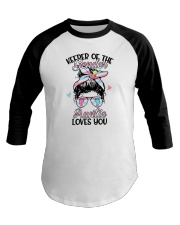 Keeper Of The Gender Auntie Loves You Baseball Tee tile