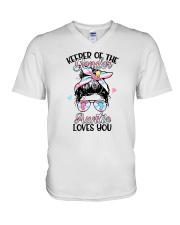 Keeper Of The Gender Auntie Loves You V-Neck T-Shirt tile