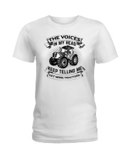 The Voices In My Head Keep Telling Me Get More Tractors Ladies T-Shirt tile