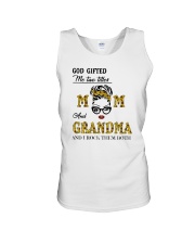 God Gifted Me Two Titles Mom And Grandma Unisex Tank tile