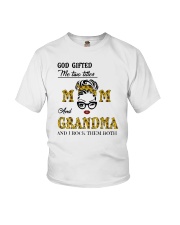 God Gifted Me Two Titles Mom And Grandma Youth T-Shirt tile
