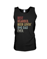 Best Bearded Beer Loving Dog Dad Ever Unisex Tank tile