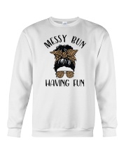 Messy Bun Having Fun Crewneck Sweatshirt tile