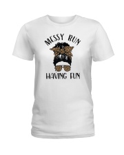 Messy Bun Having Fun Ladies T-Shirt tile