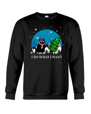 I Do What I Want Black Cat Christmas Crewneck Sweatshirt tile