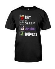 Eat Sleep Anime Repeat Classic T-Shirt front