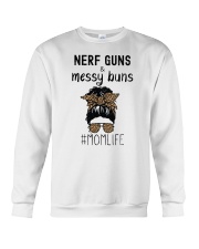 Nerf Gun And Messy Buns Mom Life Crewneck Sweatshirt tile