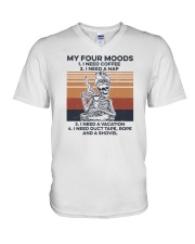 My Four Moods Skeleton V-Neck T-Shirt tile