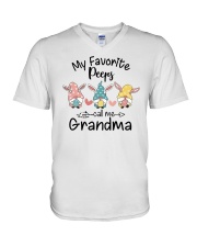 My Favorite Peeps Call me Grandma V-Neck T-Shirt tile