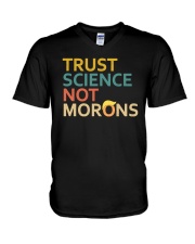 Trust Science Not Morons V-Neck T-Shirt tile