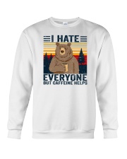 I Hate Everyone Bear Coffee Crewneck Sweatshirt tile