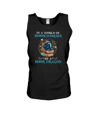 In A World Of Bookworms Be a Book Dragon Unisex Tank tile