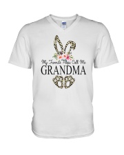 My Favorite Peeps Call Me Grandma V-Neck T-Shirt tile