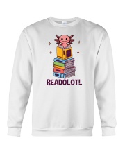 Readolotl Axolotl Reading Book Crewneck Sweatshirt tile