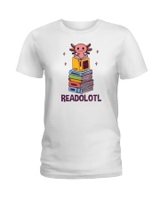 Readolotl Axolotl Reading Book Ladies T-Shirt tile