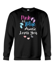 Pink Or Blue Auntie Loves You Crewneck Sweatshirt tile