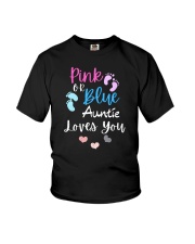 Pink Or Blue Auntie Loves You Youth T-Shirt tile