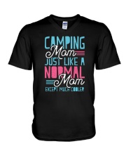 Camping Mom Just Like A Normal Mom V-Neck T-Shirt tile