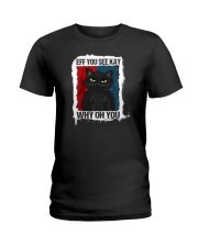 Eff You See Kay Why Oh You Black Cat Ladies T-Shirt tile