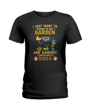 I Just Want To Work In My Garden Dog Lovers Ladies T-Shirt tile