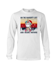 On The Naughty List And I Regret Nothing Unicorn Long Sleeve Tee tile