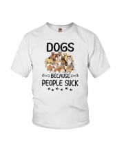Dogs Because People Suck Youth T-Shirt tile