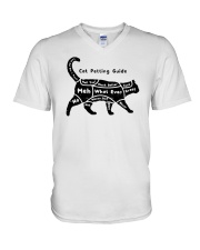 Cat Petting Guide V-Neck T-Shirt tile