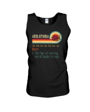 Abibliophobia Definition Unisex Tank tile